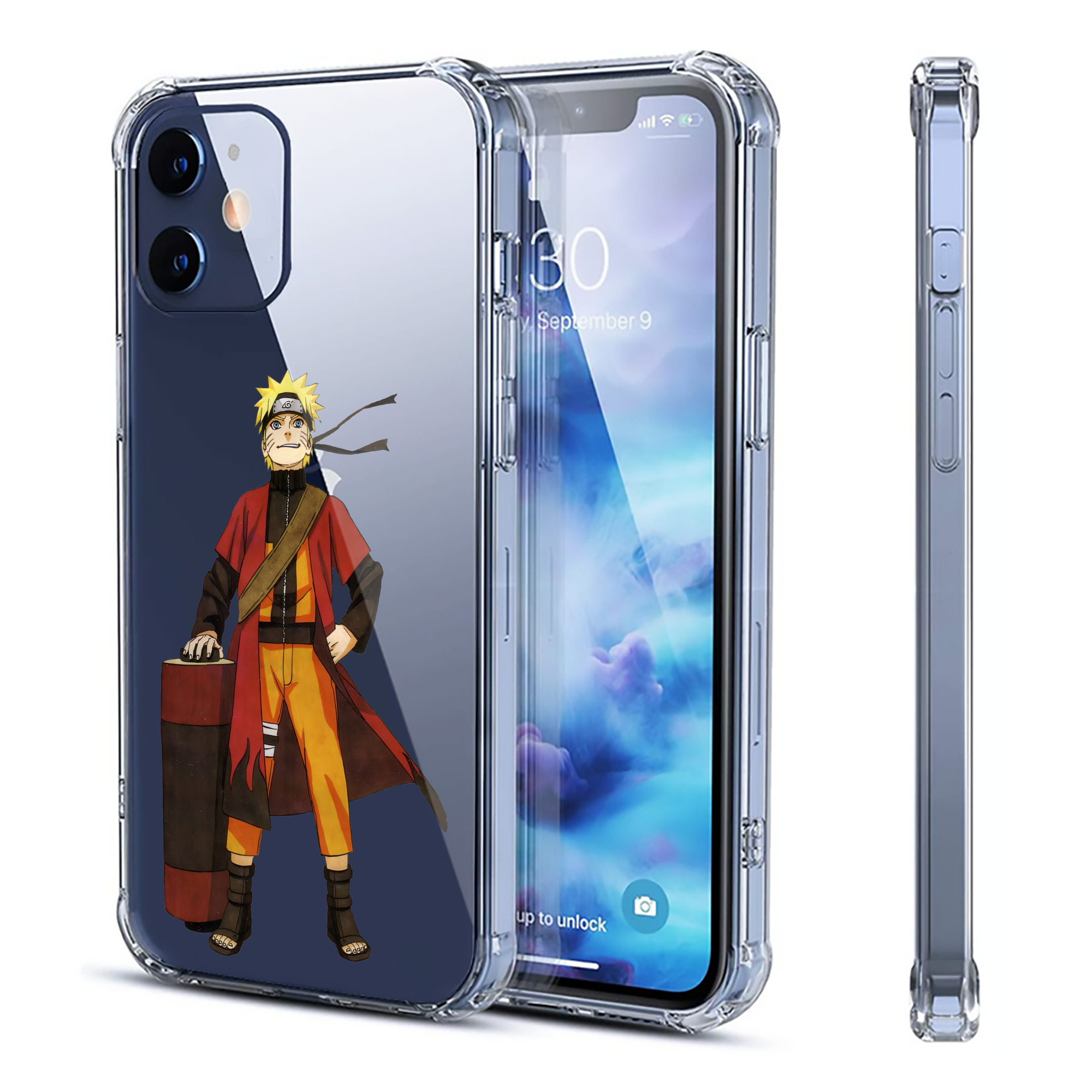 （画像用） NARUTO -ナルト- うずまき ナルト Uzumaki Naruto 【iPhone 12シリーズ対応】透明スマホケース（クリアソフトケース）
